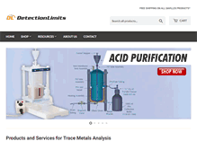 Tablet Screenshot of detectionlimits.com